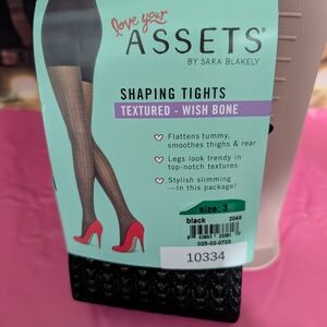 SPANX Black Textured Shaping Tights